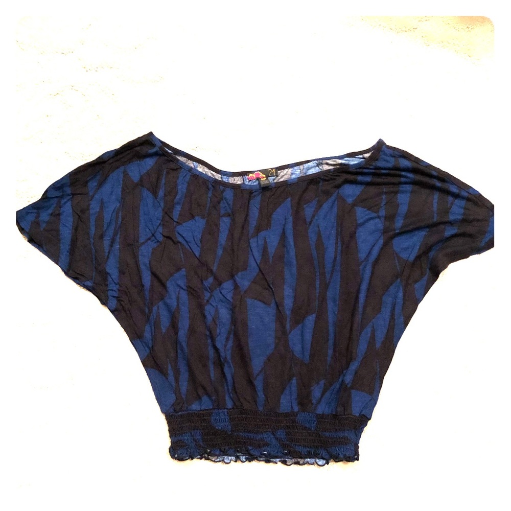 Forever 21 off-shoulder crop top, size small
